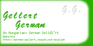gellert german business card